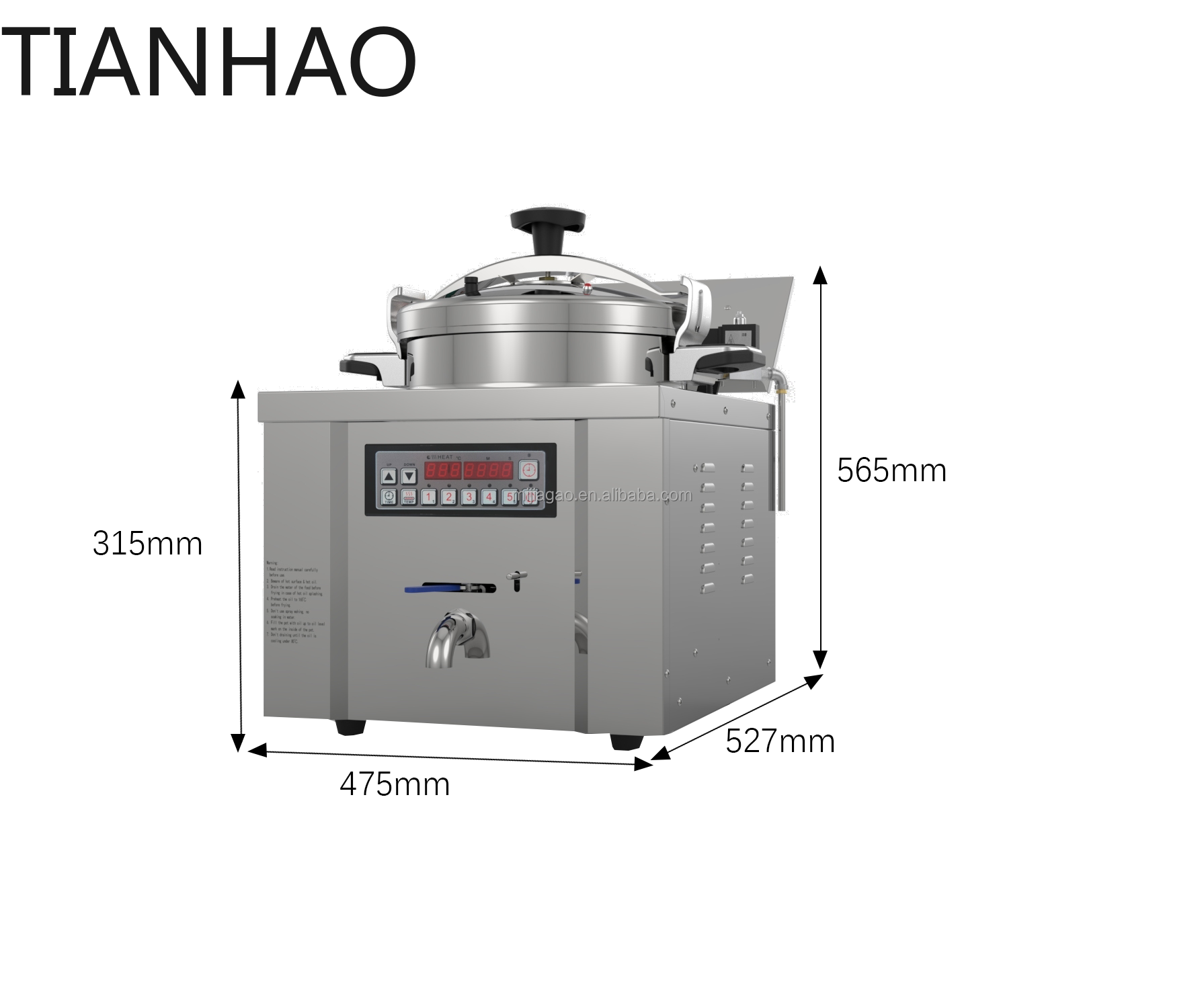 22L 전기 압력솥 오일 프라이어 주방 가전제품 조리대 - Kitchen Appliances Made In Usa 리뷰 및 가격