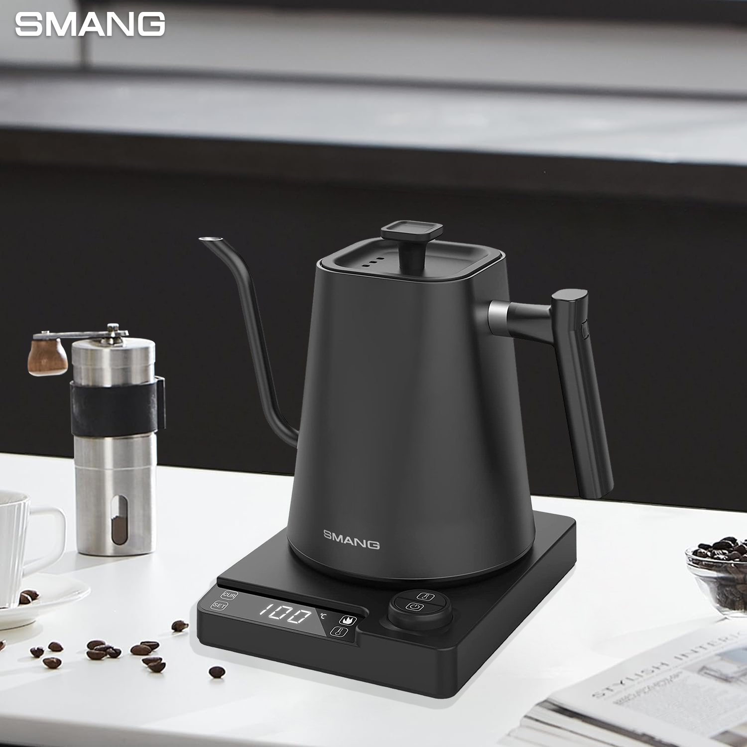 SMANG 1200W 구즈넥 전기 주전자 1L 온도 조 - Electric Kettle Gooseneck 리뷰 및 가격
