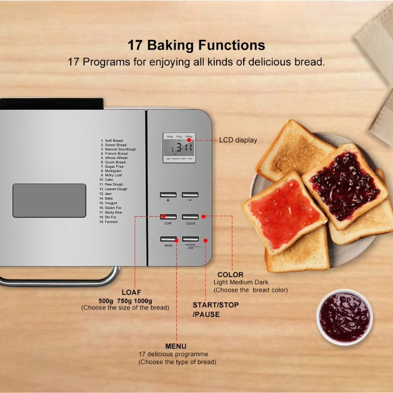 디지털 전기 가전 주방용 제빵기 프랑스 빵 번 제조기  - Kitchen Appliances Made In Usa 리뷰 및 가격