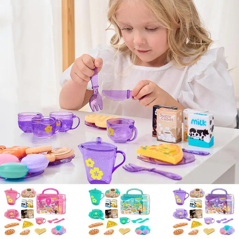 어린 소녀들을 위한 장난감 티 세트, 티 파티 세트 장 - Kitchen Appliances For Kids 리뷰 및 가격