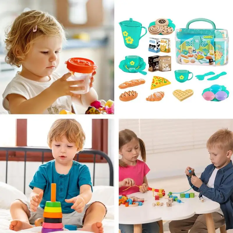 어린 소녀들을 위한 장난감 티 세트, 티 파티 세트 장 - Kitchen Appliances For Kids 리뷰 및 가격