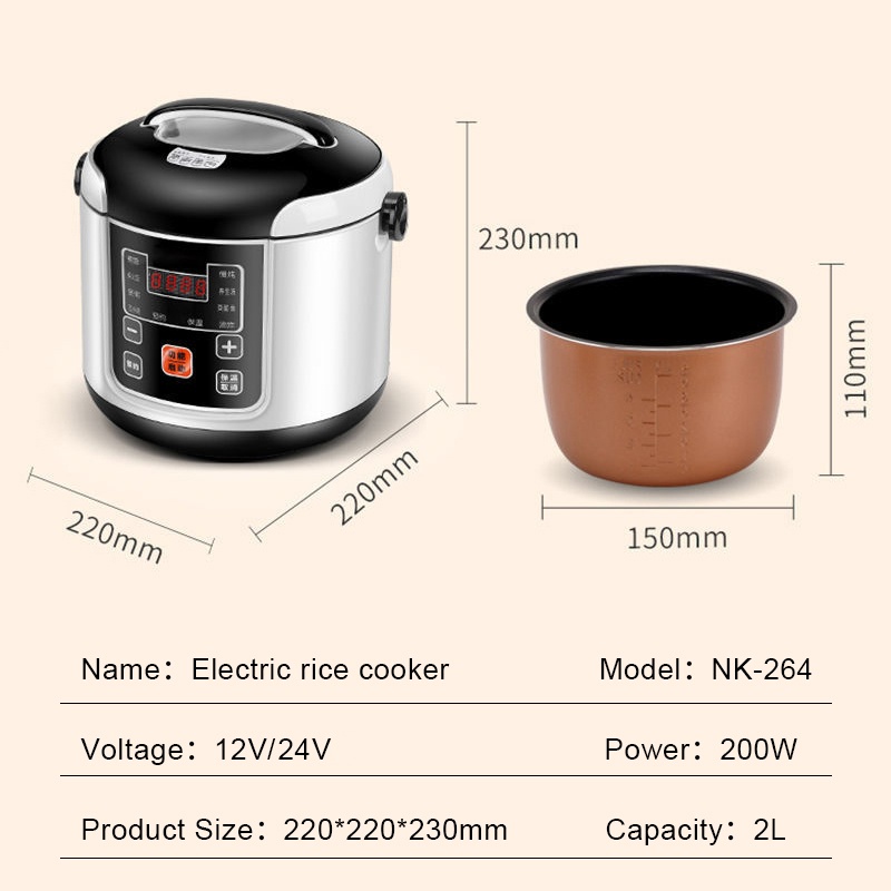 12V 24V 미니 밥솥 자동차 트럭 수프 죽 요리 기 - Rice Cooker 10 Cup 리뷰 및 가격